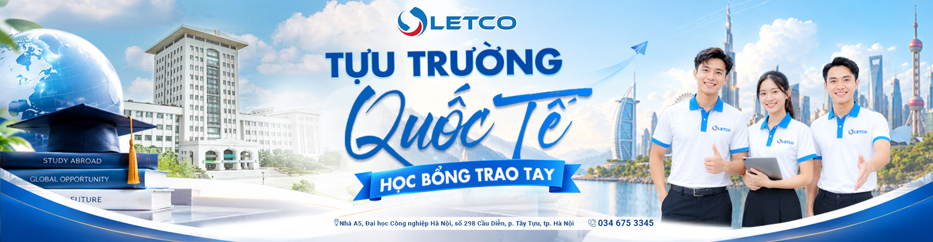 LETCO - Tựu trường quốc tế, học bổng trao tay